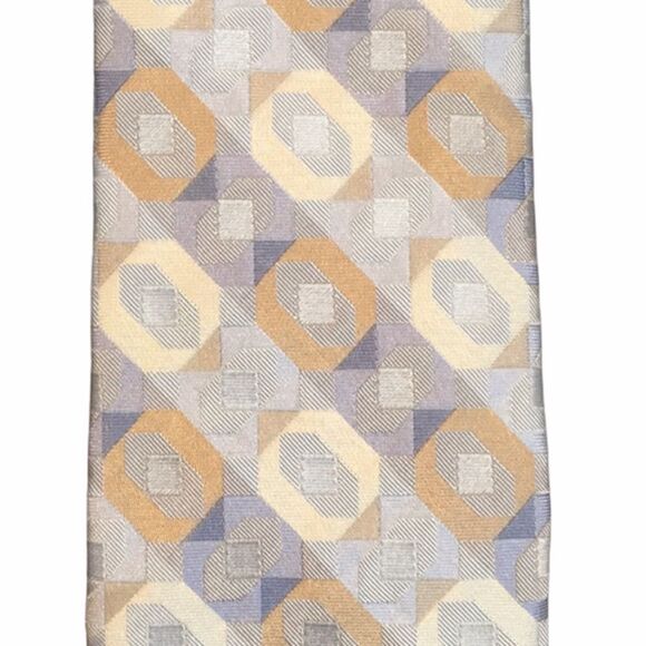 Michael Kors Pattern Tie Light Blue Tan - Picture 3 of 5